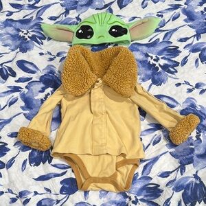 Star Wars Tan and Green Baby Yoda Costume Onesie